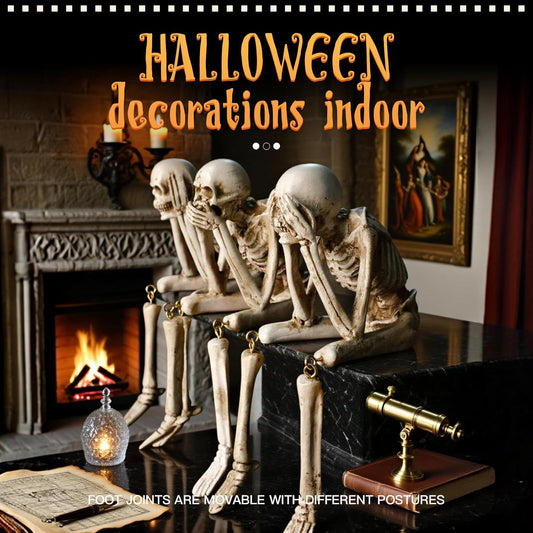 SkullFlameβ’ Halloween Fireplace Decor - Spirit Halloween Inspired Spooky Home Display 2025