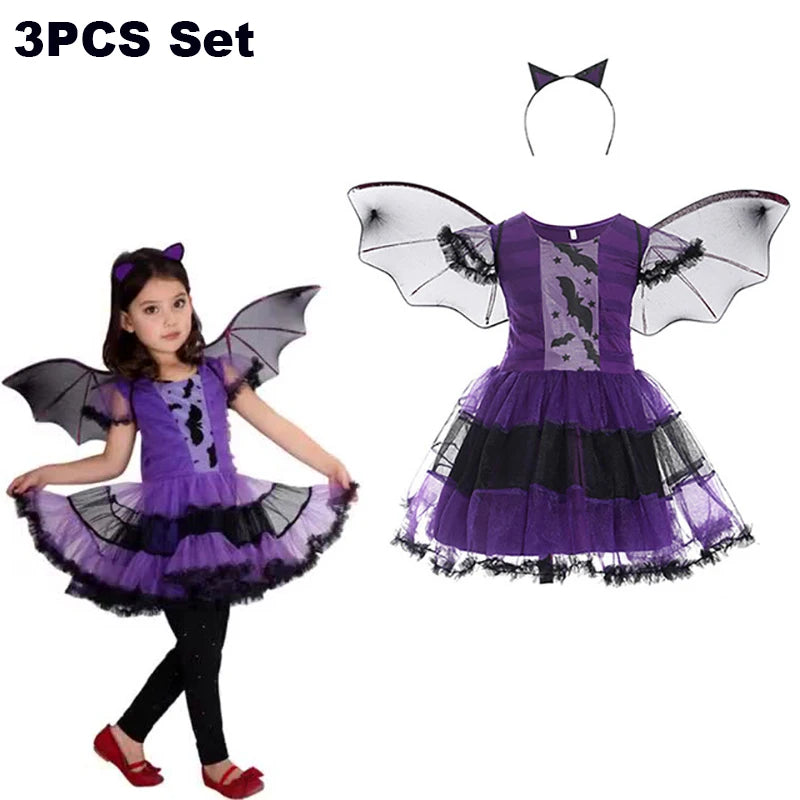 π Girls Halloween Vampire Princess Costume β Trendy 2025 Halloween Outfit