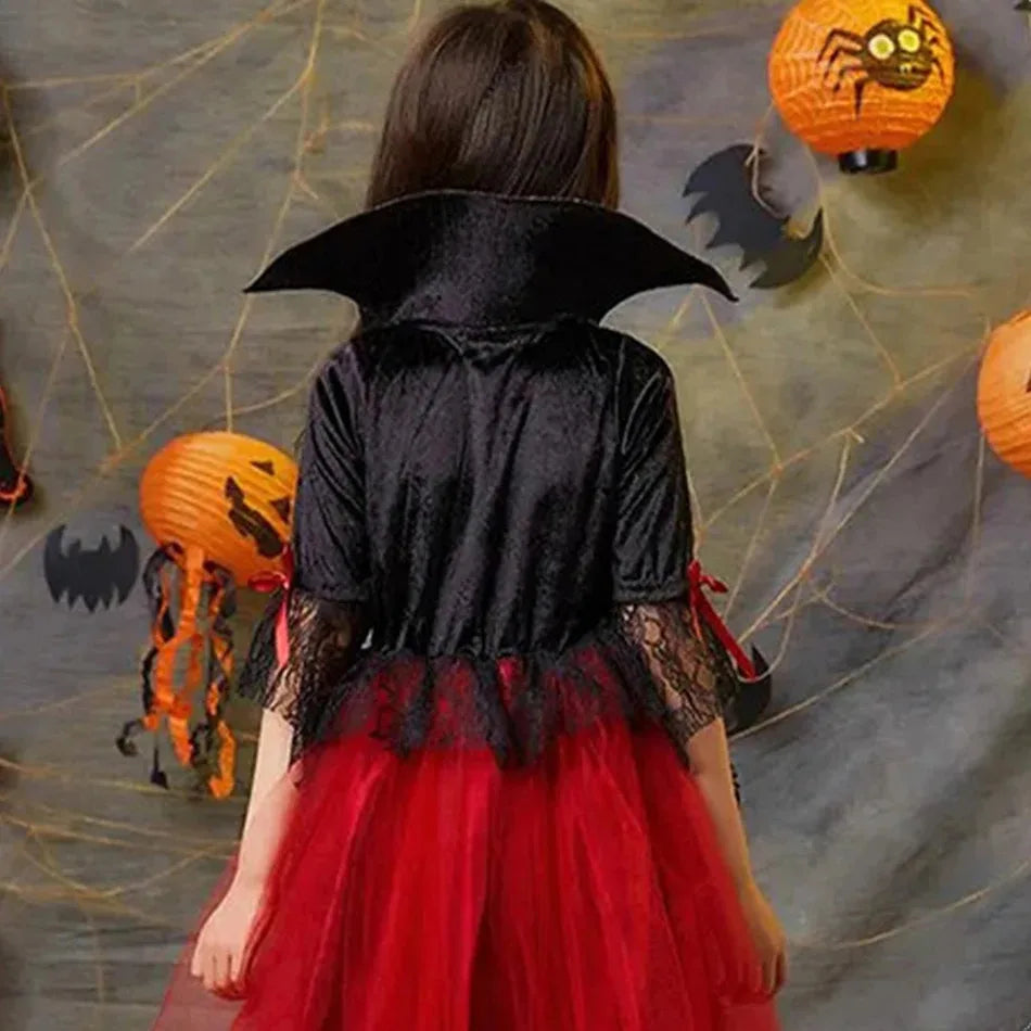 π Girls Halloween Vampire Princess Costume β Trendy 2025 Halloween Outfit