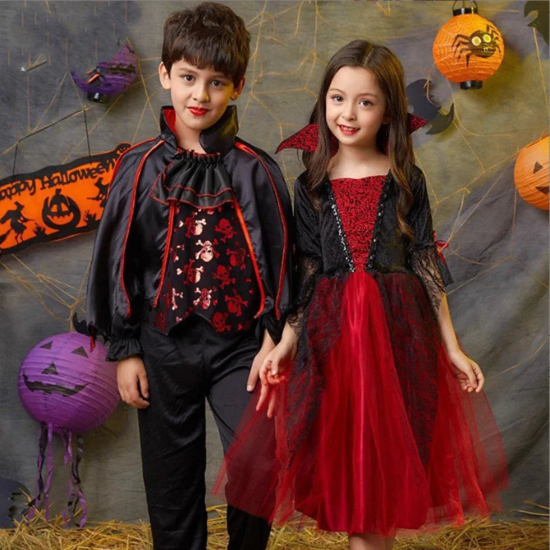 π Girls Halloween Vampire Princess Costume β Trendy 2025 Halloween Outfit