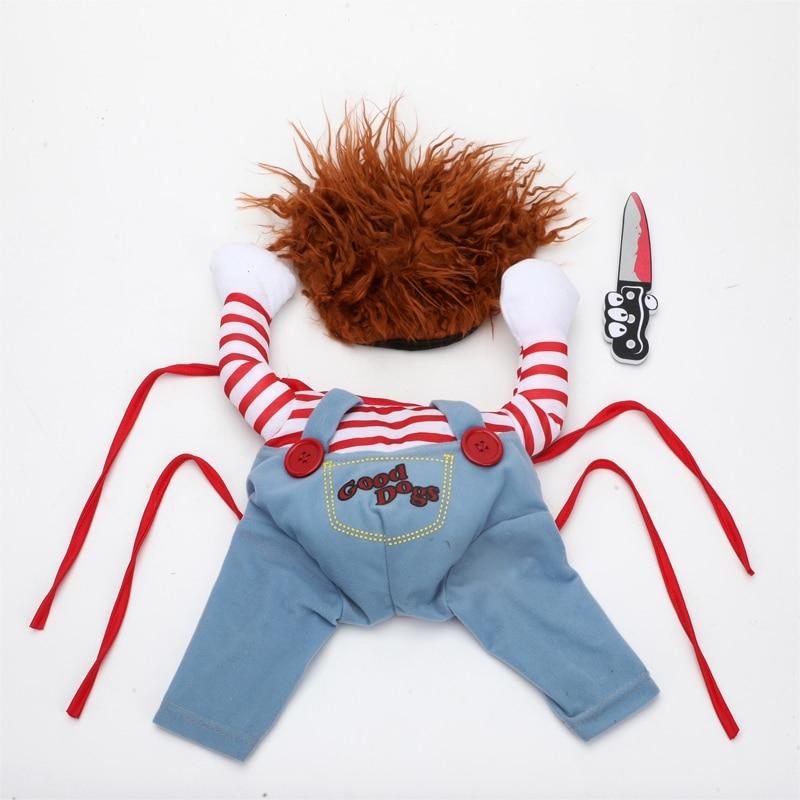 Funny Bloody Doll Cosplay Spirit Halloween Cat Dog Clothes